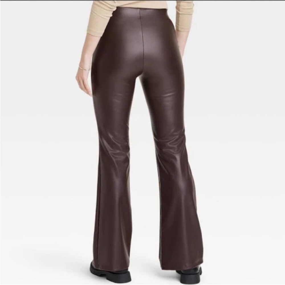 A New Day Brown Flared Leather Pants